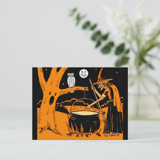 Halloween Art Feestdagenkaart (Staand voorkant)