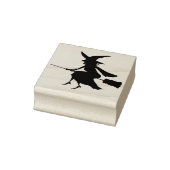 Halloween Art Postzegels/Heks op bezem Rubberstempel (Stempel)