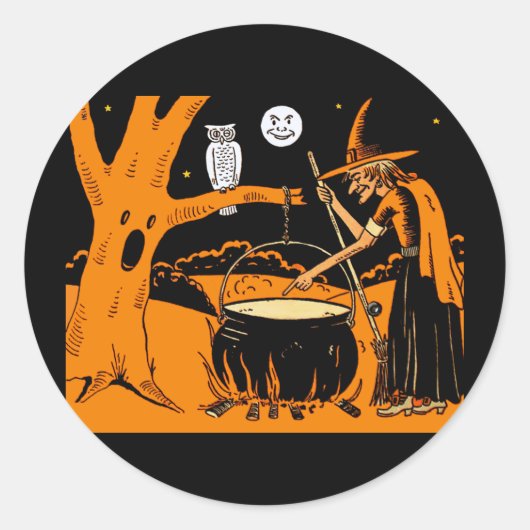  Halloween Art Ronde Sticker (Voorkant)