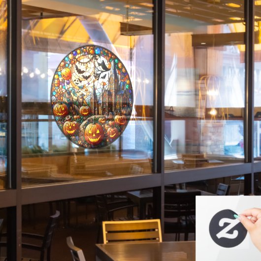 Halloween Art Window Cling Raamsticker (Restaurant Raam)