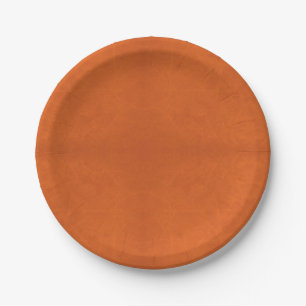 Halloween, assiette en papier orange