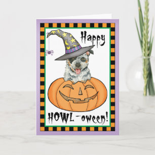 Halloween Australian Cattle Dog Invitation Kaart