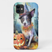 Halloween Australian Cattle with Pumpkins Scary Case-Mate iPhone Case (Achterkant)