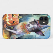 Halloween Australian Cattle with Pumpkins Scary Case-Mate iPhone Case (Achterkant (horizontaal))