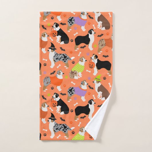 Halloween Australian Shepherd (Serviette à main)