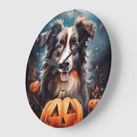 Halloween Australian Shepherd met pompoenen eng Grote Klok (Hoek)