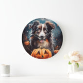 Halloween Australian Shepherd met pompoenen eng Grote Klok (Huis)