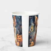 Halloween Australian Terrier met pomkins Scary Papieren Bekers (Links)