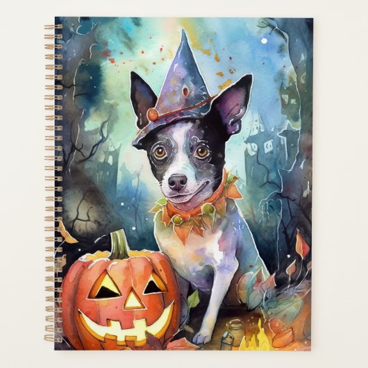 Halloween Australisch Rundvee Met Pompoenen Eng Planner (Voorkant)