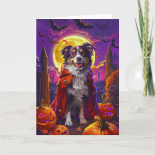 Halloween Australische herder hond pompoenen eng Kaart
