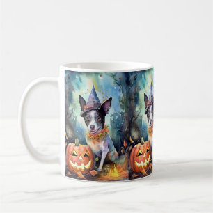 Halloween Australische Rundvee Met Pompoenen Griez Koffiemok