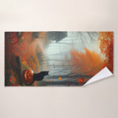 Halloween/Automne/Automne/citrouille/chat (Serviette de bain)