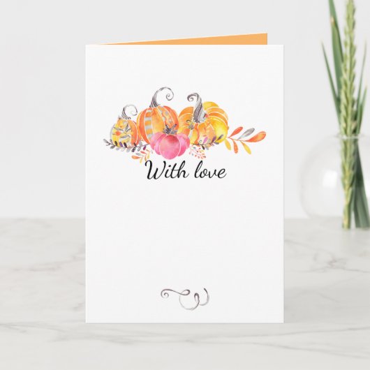 Halloween Automne Automne Citrouilles aquarelle Pe (Devant)