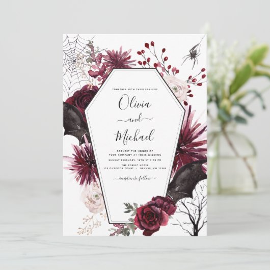 Halloween Automne Automne Faire-part de mariage fo (Debout devant)