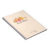 Halloween Autumn Herfst Pumpkins Waterverf Paint Notitieboek (Rechterzijde)