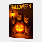 Halloween avec Art numérique orange de chat (Angle)