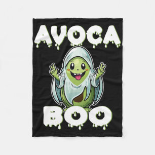 Halloween Avocado Pun Ghost Kostuum Grappig Veggie Fleece Deken