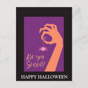 Halloween-avond met Spider Party Briefkaart