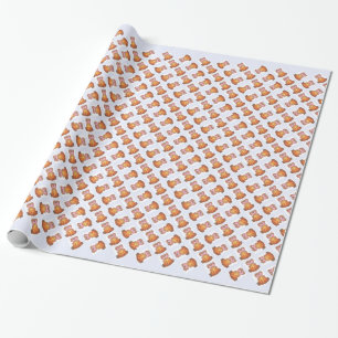 Halloween Baby Beer met pompoen Cadeaupapier
