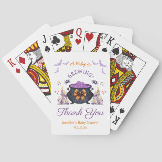  halloween baby brewing baby shower thank you cute pokerkaarten