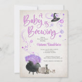 Halloween Baby Brewing Shower Kaart (Voorkant)