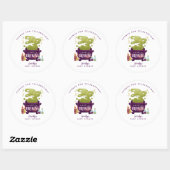 Halloween Baby brouwt Cauldron Baby shower Ronde Sticker (Vel)