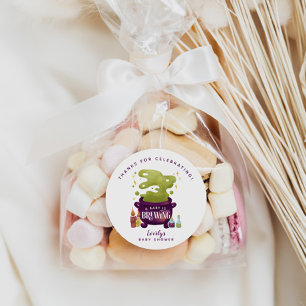 Halloween Baby brouwt Cauldron Baby shower Ronde Sticker