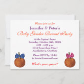 Halloween Baby Genre Révéler les invitations (Dos)