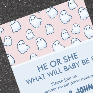 Halloween baby geslacht onthulling uitnodiging Sch