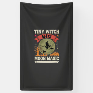 Halloween Baby Heks Maan Magie Spandoek