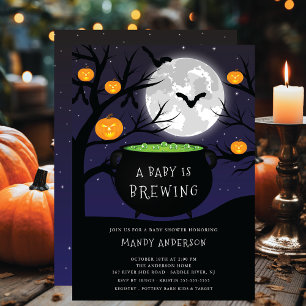 Halloween Baby is het brouwen van Baby shower Kaart