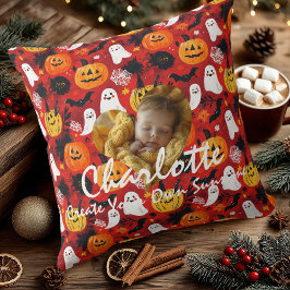 Halloween Baby kussen met foto en citaat
