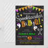 Halloween Baby-Q Gender Reopenbaart de Uitnodiging (Voorkant / Achterkant)