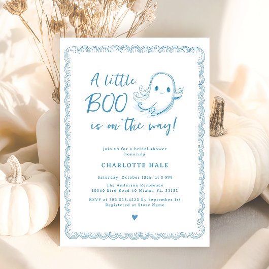 Halloween Baby shower A Little Ghost Kaart
