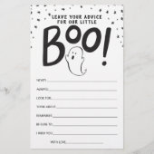 Halloween Baby shower Advice Card (Voorkant)