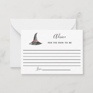 Halloween Baby shower Advice Witch's Pet schattige Advieskaart