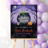 Halloween Baby shower Affiche de bienvenue bébé es