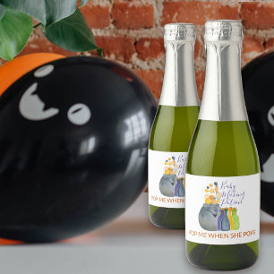 Halloween Baby shower Baby Making Potion Favor Sparkling Wijnetiket