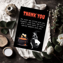 Halloween Baby Shower Bedankkaart
