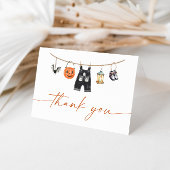 Halloween Baby shower Bedankt Card, Little Boo