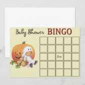 Halloween Baby shower Bingo Kaart (Voorkant / Achterkant)