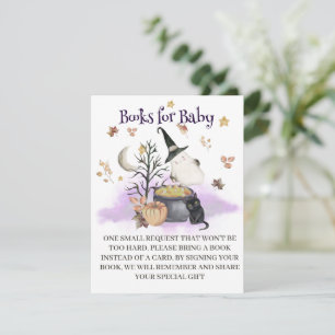 Halloween Baby shower Boeken voor Baby kaart. Informatiekaartje