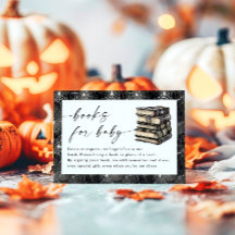 Halloween Baby Shower Boeken Voor Babykaart