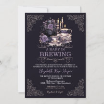 Halloween Baby Shower Brouwende Thee Vintage Gotis