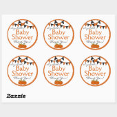 Halloween Baby shower Dank je Ronde Sticker (Vel)