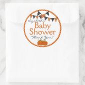 Halloween Baby shower Dank je Ronde Sticker (Tas)