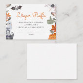 Halloween Baby shower Diaper Raffle Insert Informatiekaartje (Voorkant / Achterkant)