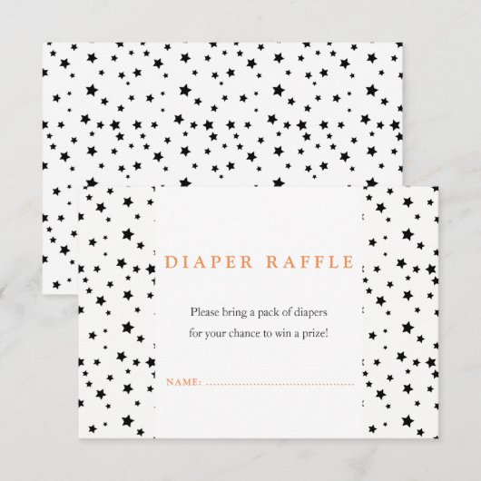 Halloween Baby shower Diaper zwarte uitnodiging (Voorkant / Achterkant)