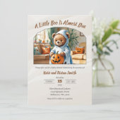 Halloween Baby shower - Een beetje boe is bijna te Kaart (Staand voorkant)