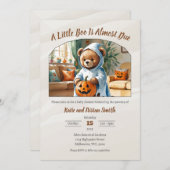 Halloween Baby shower - Een beetje boe is bijna te Kaart (Voorkant / Achterkant)